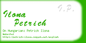 ilona petrich business card